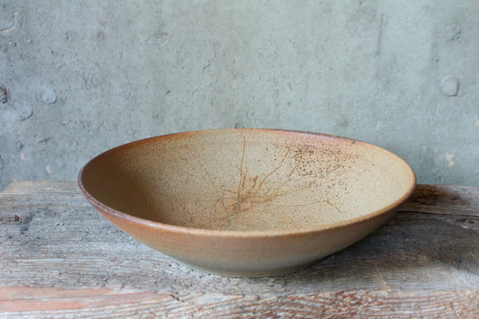 8.5-inch Stoneware Unglazed Deep Plate