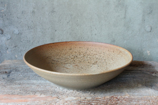 8.5-inch Stoneware Unglazed Deep Plate