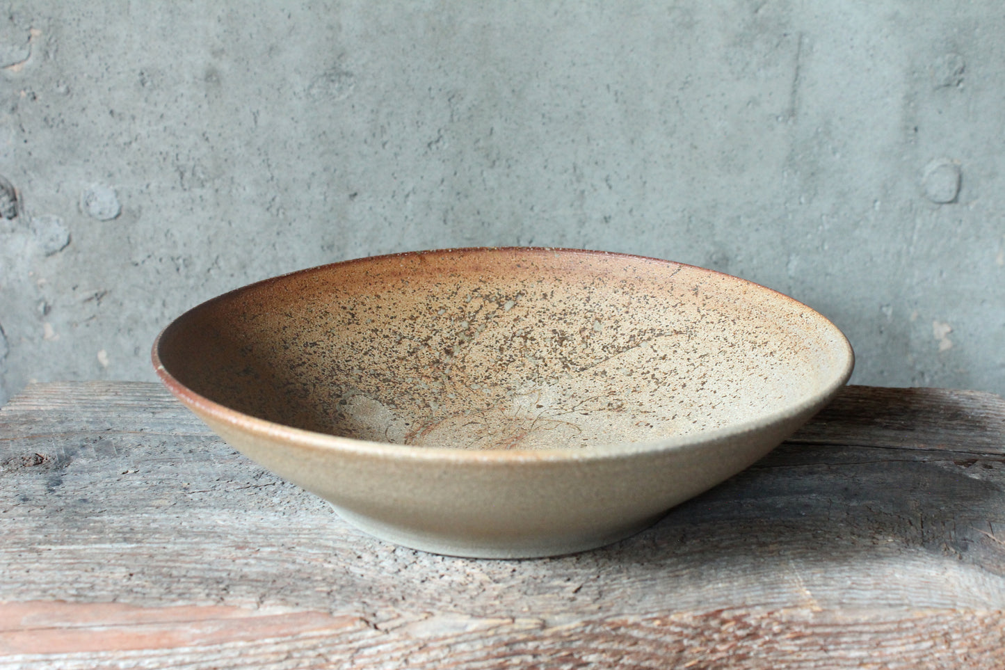 8.5-inch Stoneware Unglazed Deep Plate