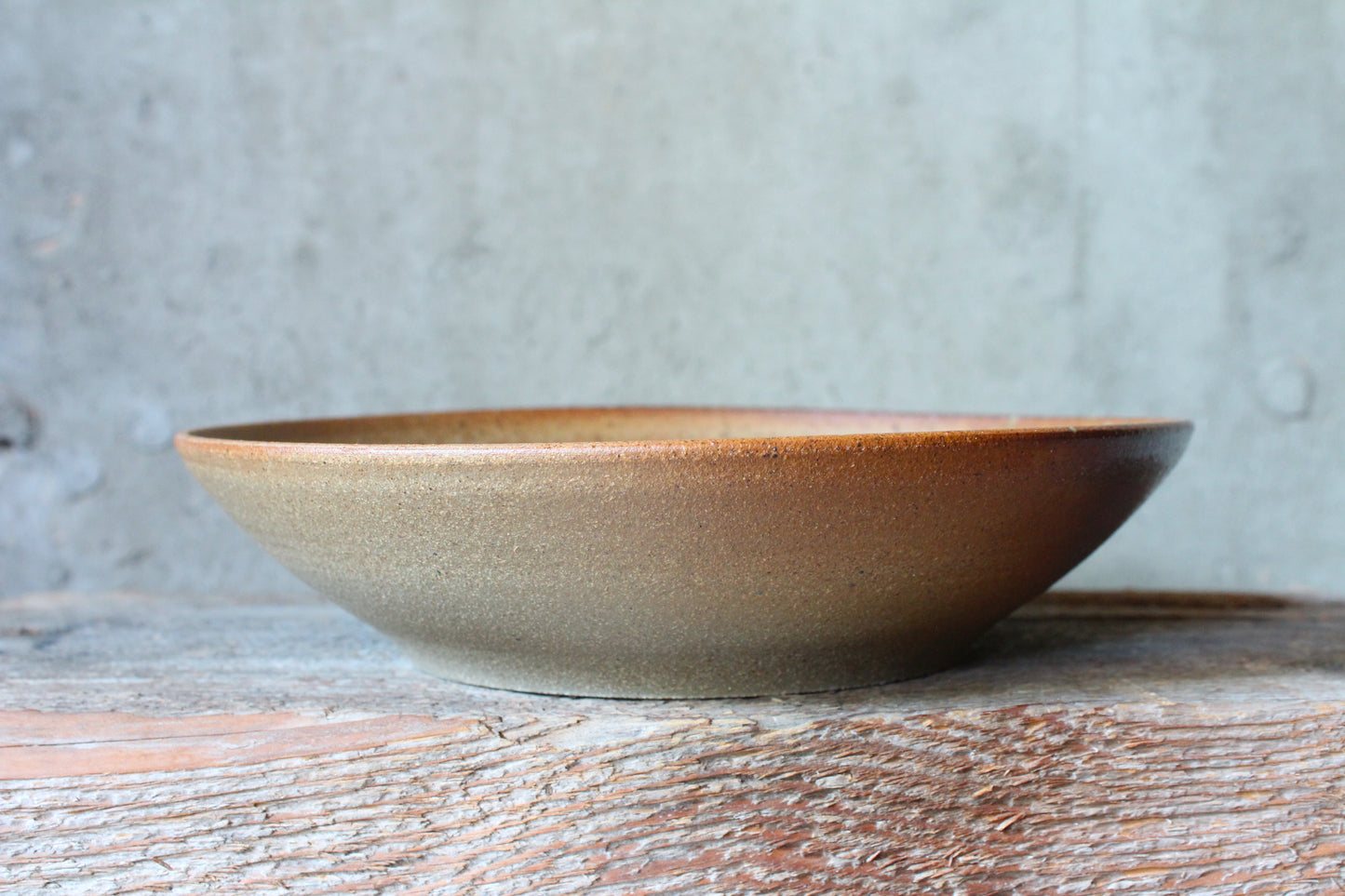 8.5-inch Stoneware Unglazed Deep Plate