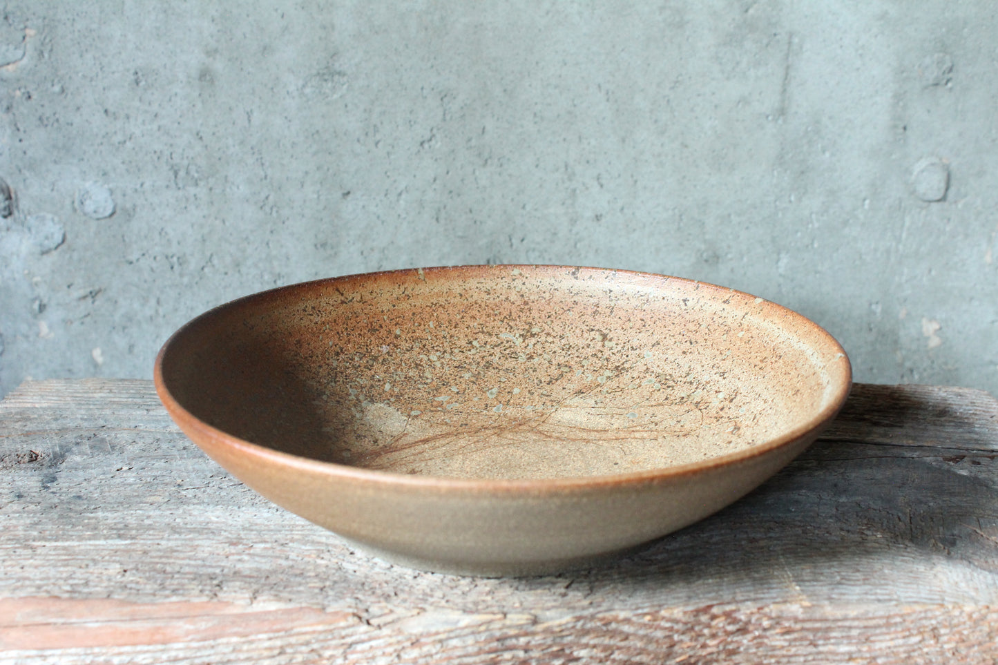 8.5-inch Stoneware Unglazed Deep Plate