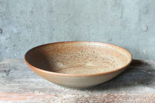 8.5-inch Stoneware Unglazed Deep Plate